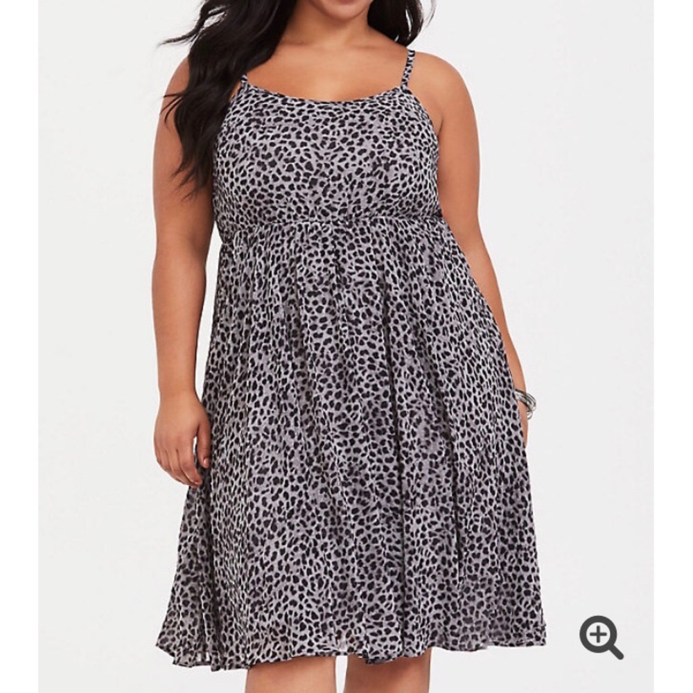 Torrid Leopard Chiffon Skater Dress